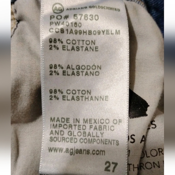 AG Adriano Goldschmied Jeans Womens 27 Blue Saige High Rise Straight - Picture 10 of 12